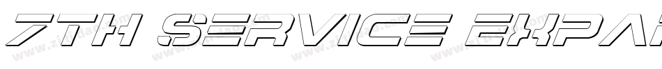 7th Service Expanded Italic字体转换